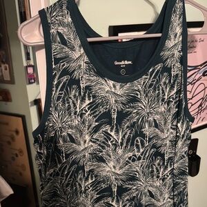 Goodfellow & Co Black Botanical Print Tank Top